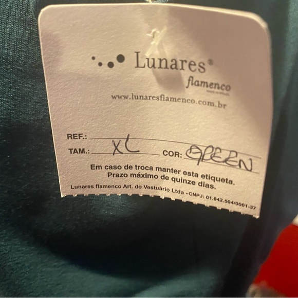 NWT Flamenco Outfit Floral Tiered Skirt and matching green top XL - Picture 3 of 4